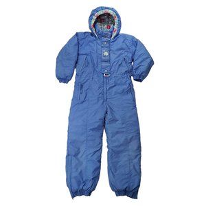 Rawik Kids Girls Snowsuit XL/6X Blue Hooded Insulated Waterproof Nylon 1/2 Zip